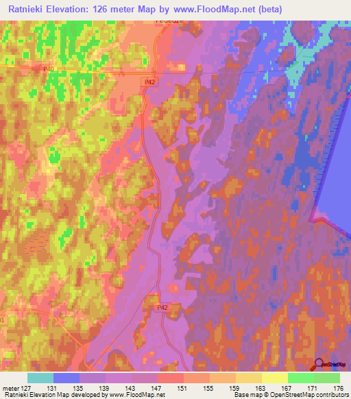 Ratnieki,Latvia Elevation Map