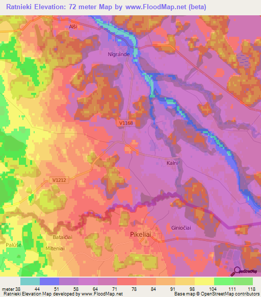 Ratnieki,Latvia Elevation Map