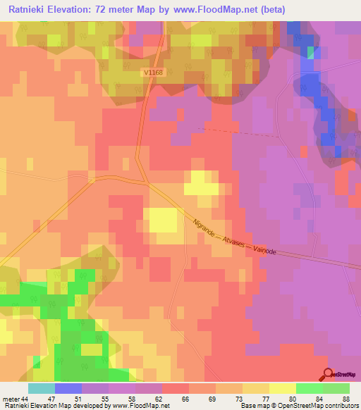 Ratnieki,Latvia Elevation Map