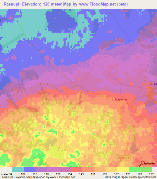 Rasnupli,Latvia Elevation Map