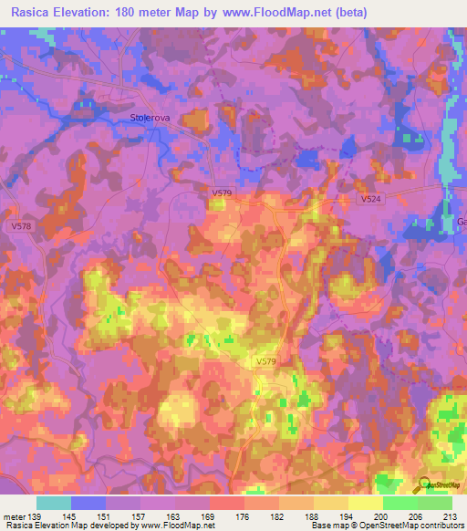 Rasica,Latvia Elevation Map