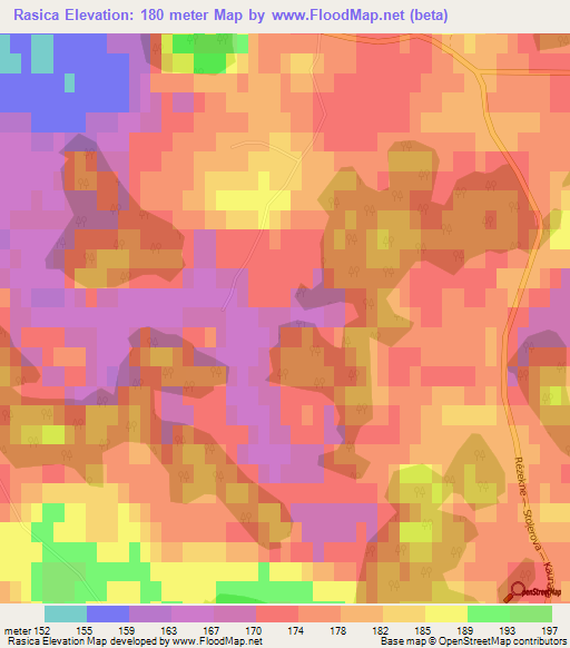 Rasica,Latvia Elevation Map