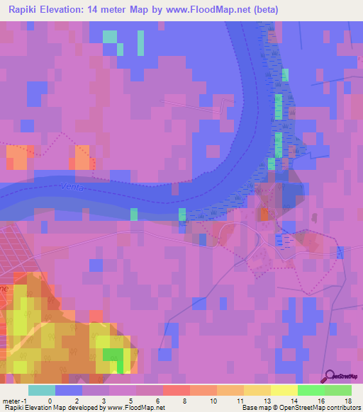 Rapiki,Latvia Elevation Map