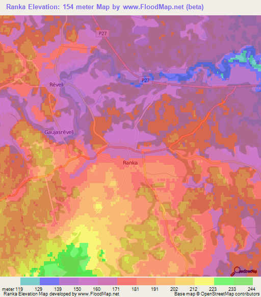 Ranka,Latvia Elevation Map