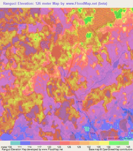 Ranguci,Latvia Elevation Map