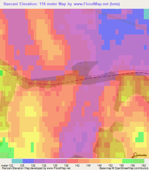 Rancani,Latvia Elevation Map