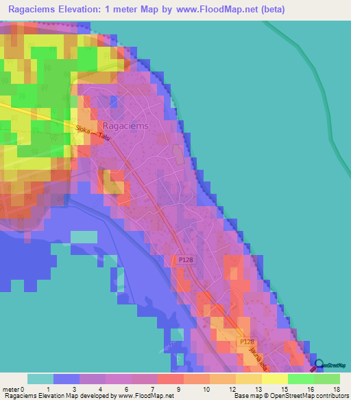 Ragaciems,Latvia Elevation Map