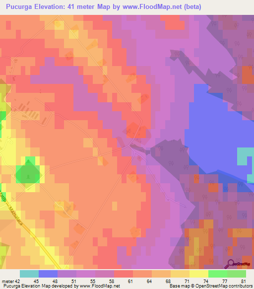 Pucurga,Latvia Elevation Map