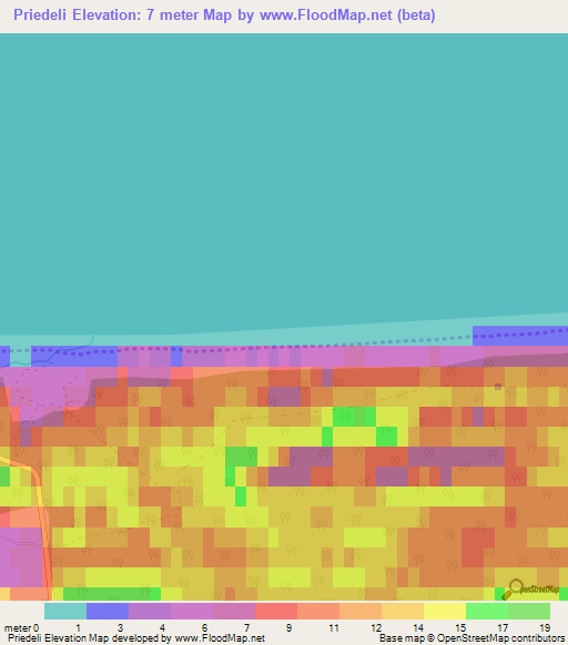 Priedeli,Latvia Elevation Map