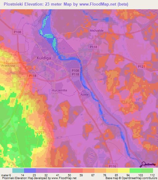 Plostnieki,Latvia Elevation Map