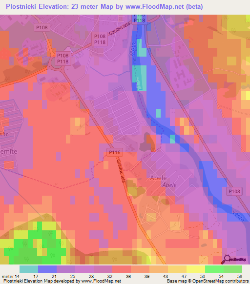 Plostnieki,Latvia Elevation Map