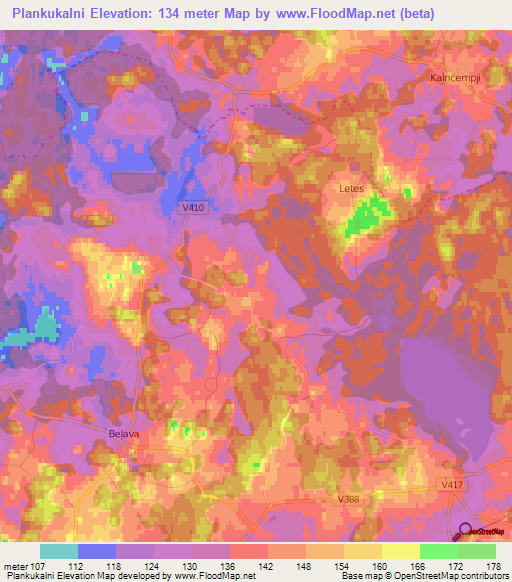 Plankukalni,Latvia Elevation Map