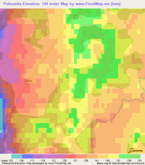 Pelecanka,Latvia Elevation Map