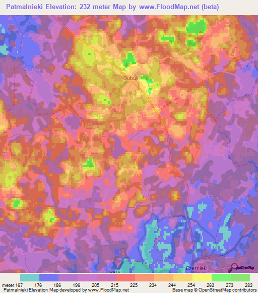 Patmalnieki,Latvia Elevation Map