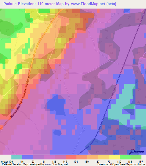 Patkule,Latvia Elevation Map