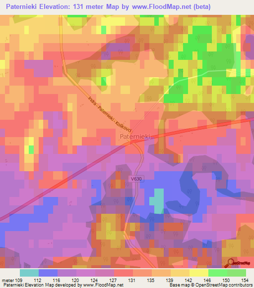 Paternieki,Latvia Elevation Map