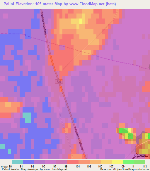 Palini,Latvia Elevation Map