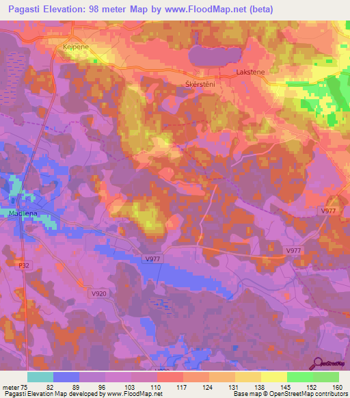 Pagasti,Latvia Elevation Map