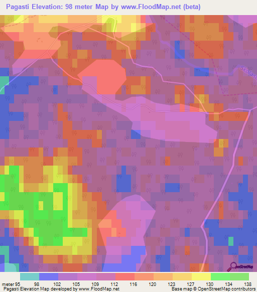 Pagasti,Latvia Elevation Map