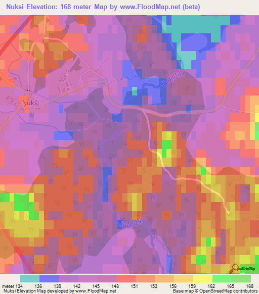 Nuksi,Latvia Elevation Map