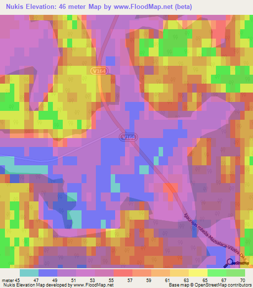 Nukis,Latvia Elevation Map