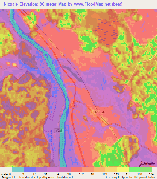 Nicgale,Latvia Elevation Map