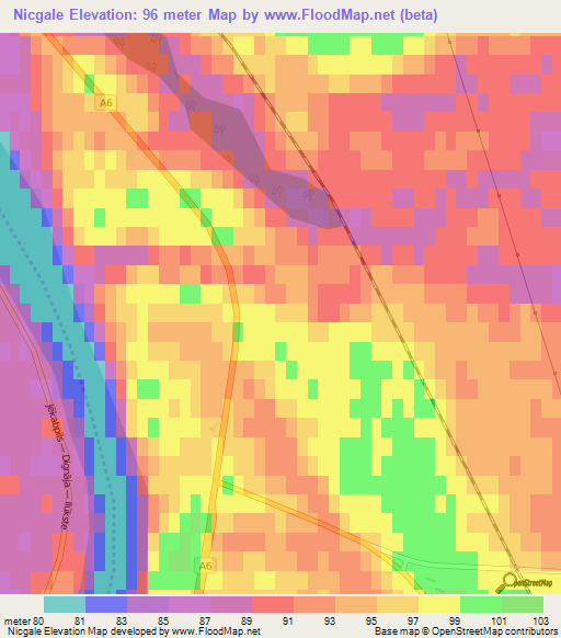 Nicgale,Latvia Elevation Map