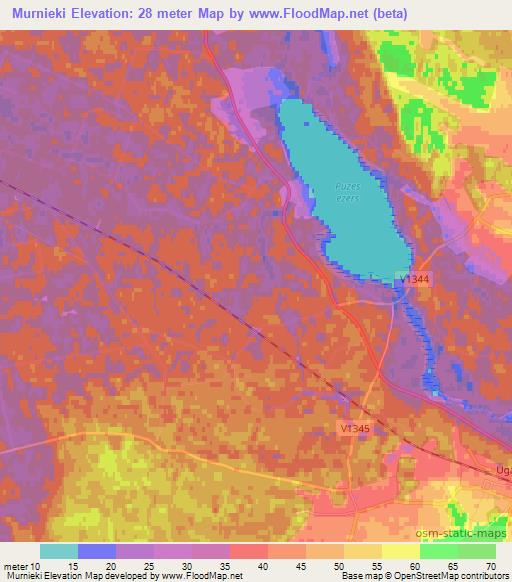 Murnieki,Latvia Elevation Map