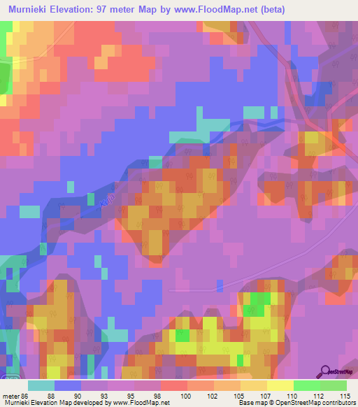 Murnieki,Latvia Elevation Map