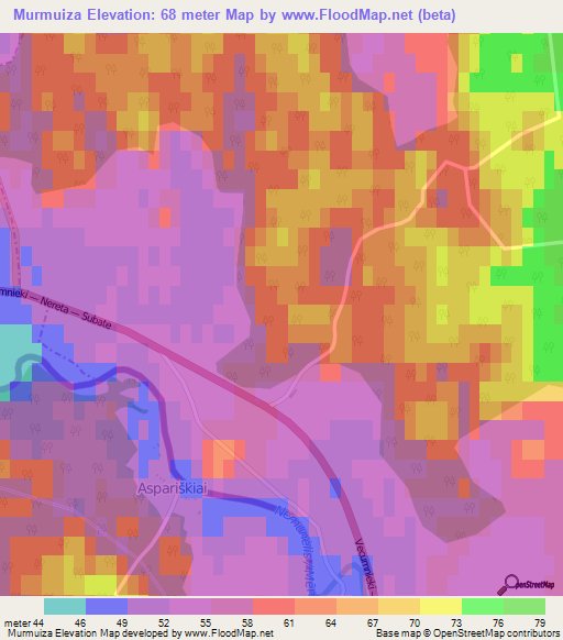 Murmuiza,Latvia Elevation Map