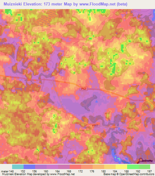 Muiznieki,Latvia Elevation Map