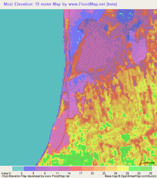 Mozi,Latvia Elevation Map