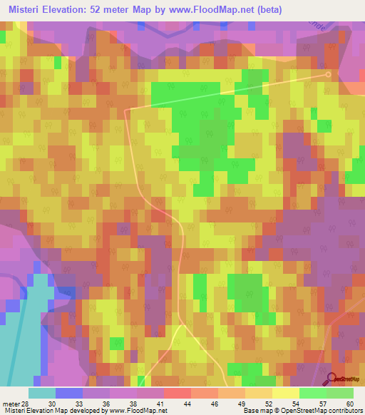 Misteri,Latvia Elevation Map