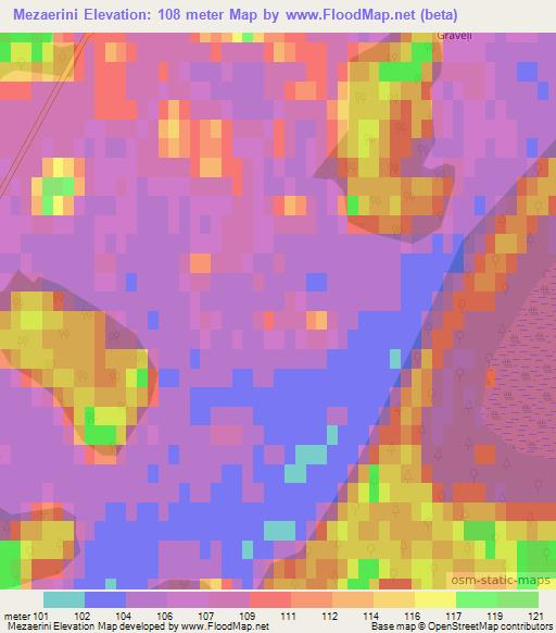 Mezaerini,Latvia Elevation Map