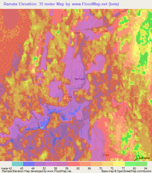 Ramata,Latvia Elevation Map