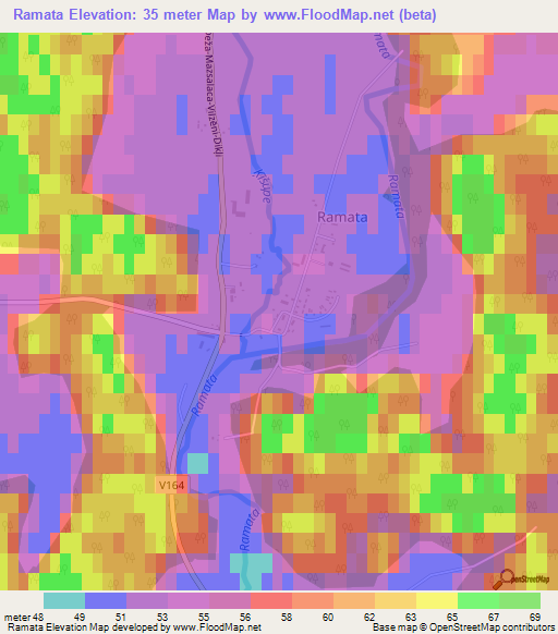 Ramata,Latvia Elevation Map