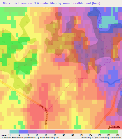 Mazzurile,Latvia Elevation Map