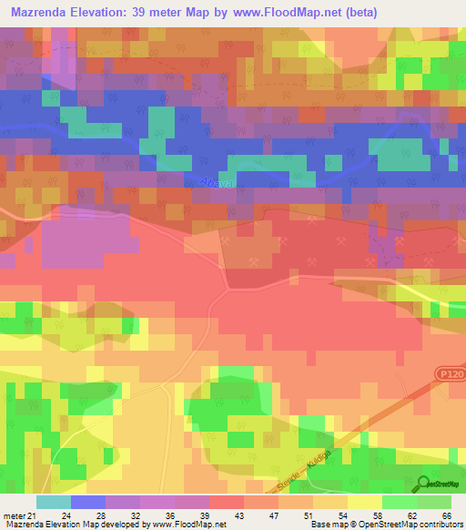 Mazrenda,Latvia Elevation Map