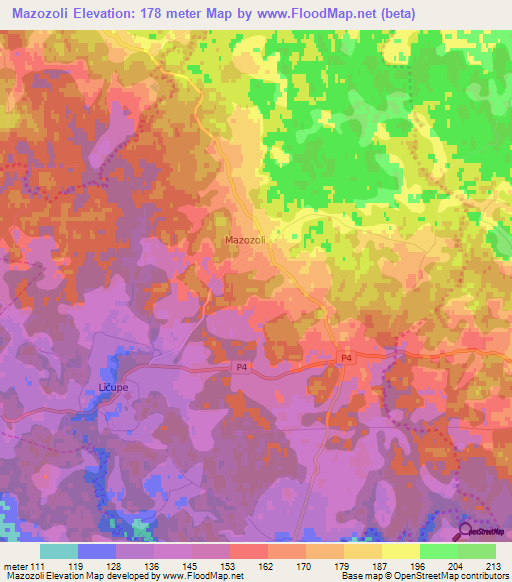 Mazozoli,Latvia Elevation Map