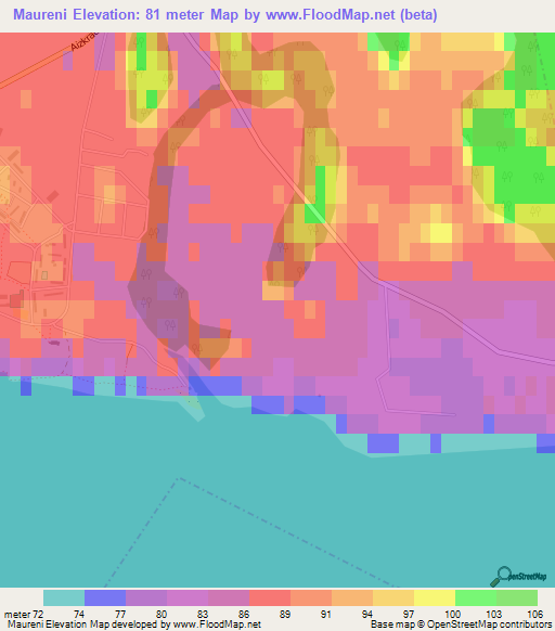 Maureni,Latvia Elevation Map