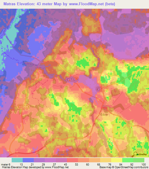 Matras,Latvia Elevation Map