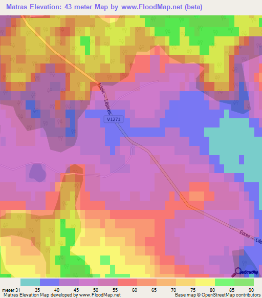 Matras,Latvia Elevation Map