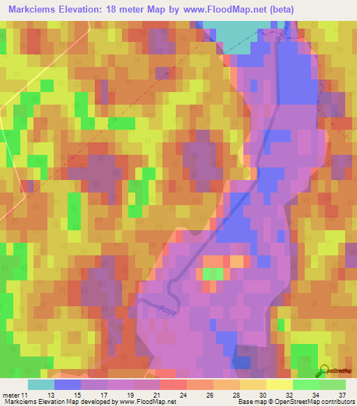 Markciems,Latvia Elevation Map