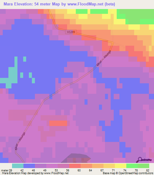 Mara,Latvia Elevation Map