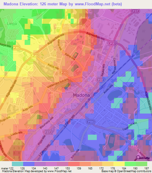 Madona,Latvia Elevation Map