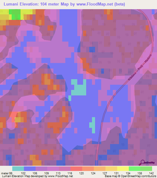 Lumani,Latvia Elevation Map