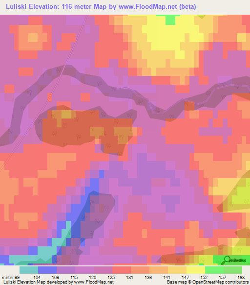 Luliski,Latvia Elevation Map