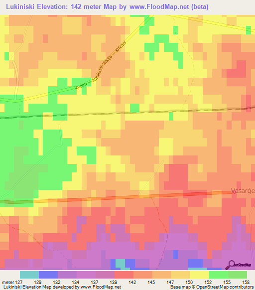 Lukiniski,Latvia Elevation Map