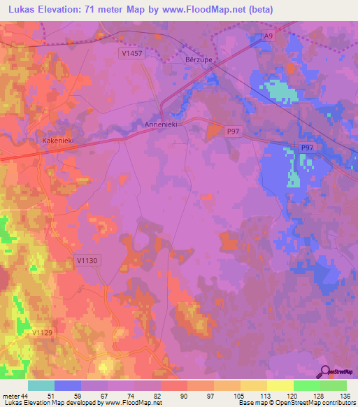 Lukas,Latvia Elevation Map