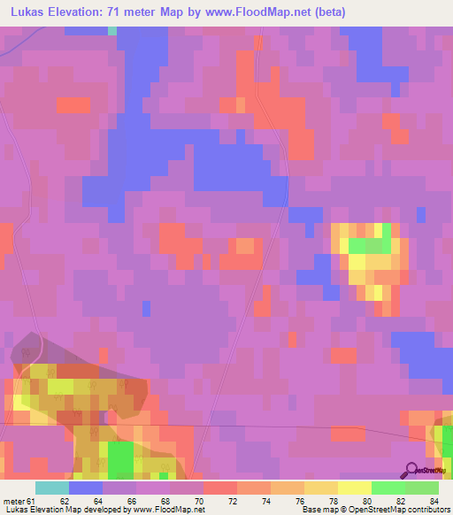 Lukas,Latvia Elevation Map